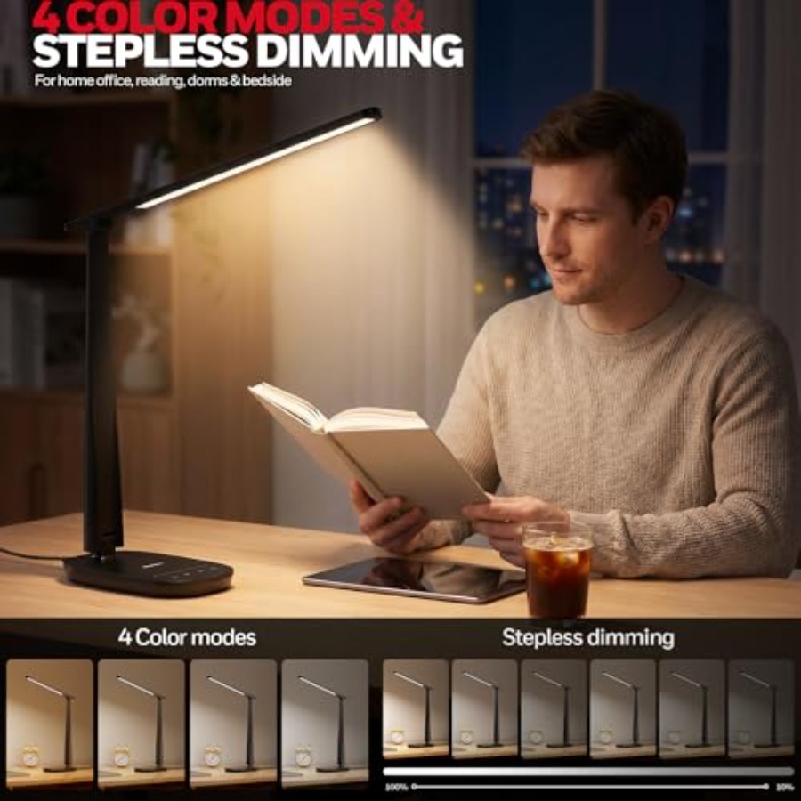 โคมไฟตั้งโต๊ะ LED สำหรับโฮมออฟ - Desk Lamp Led บทวิจารณ์และราคา
