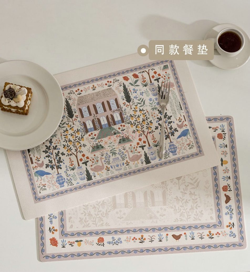 แผ่นรองโต๊ะอาหารหนังสไตล์ชนบทส - Desk Mat Leather บทวิจารณ์และราคา
