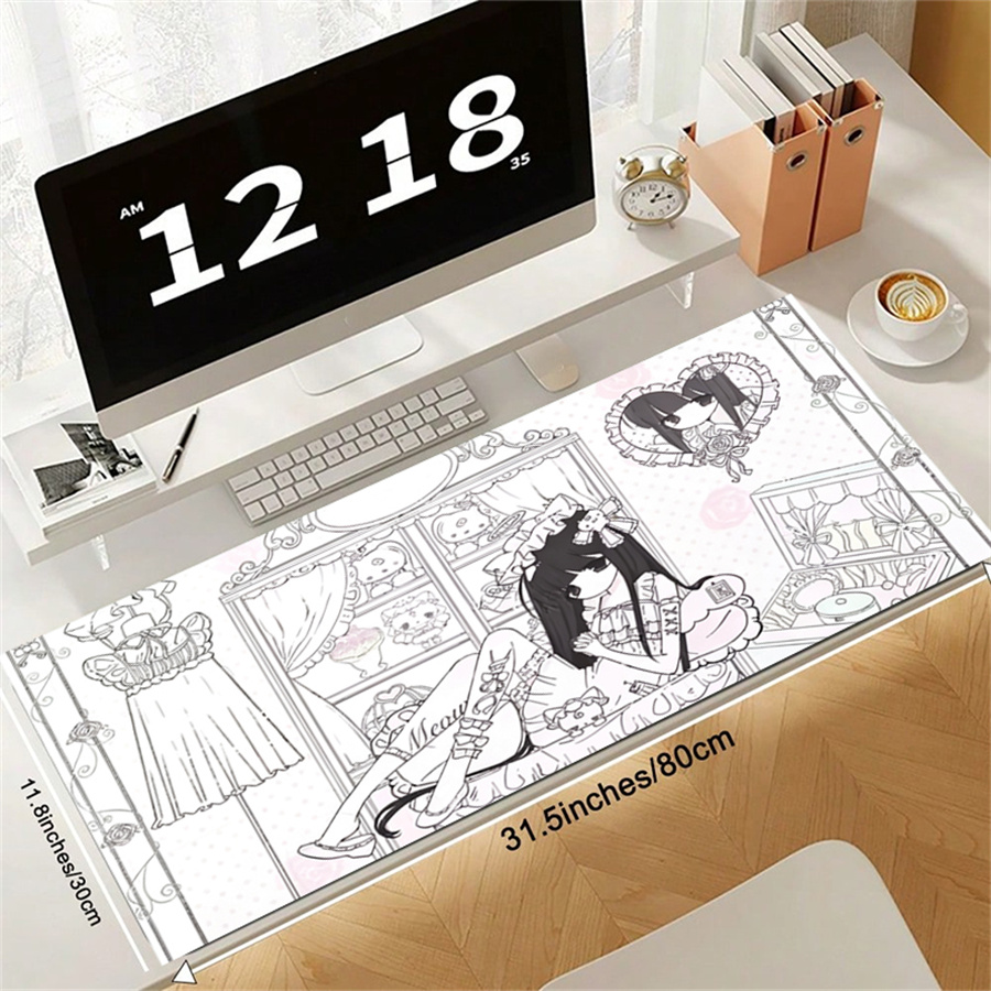 แผ่นรองเมาส์หนังลายอนิเมะสีชมพ - Desk Mat Leather บทวิจารณ์และราคา