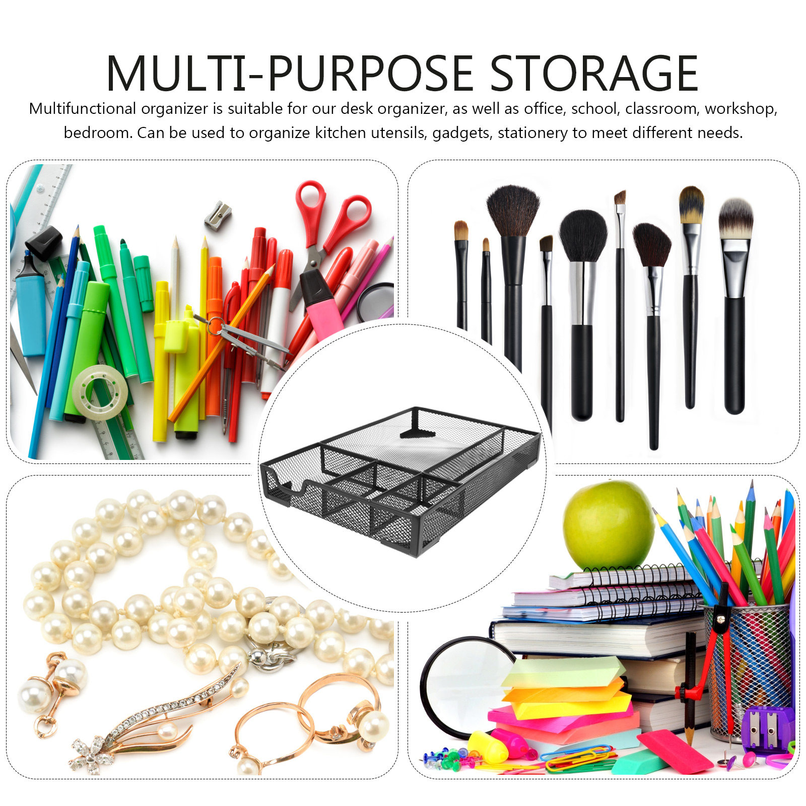 กล่องจัดระเบียบลิ้นชักตาข่าย ก - Office Drawer Organizer บทวิจารณ์และราคา