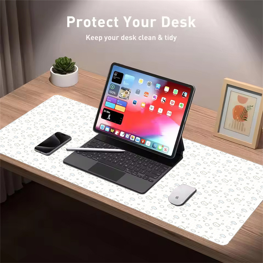แผ่นรองโต๊ะหนังน่ารัก ตกแต่งโต - Desk Mat Leather บทวิจารณ์และราคา