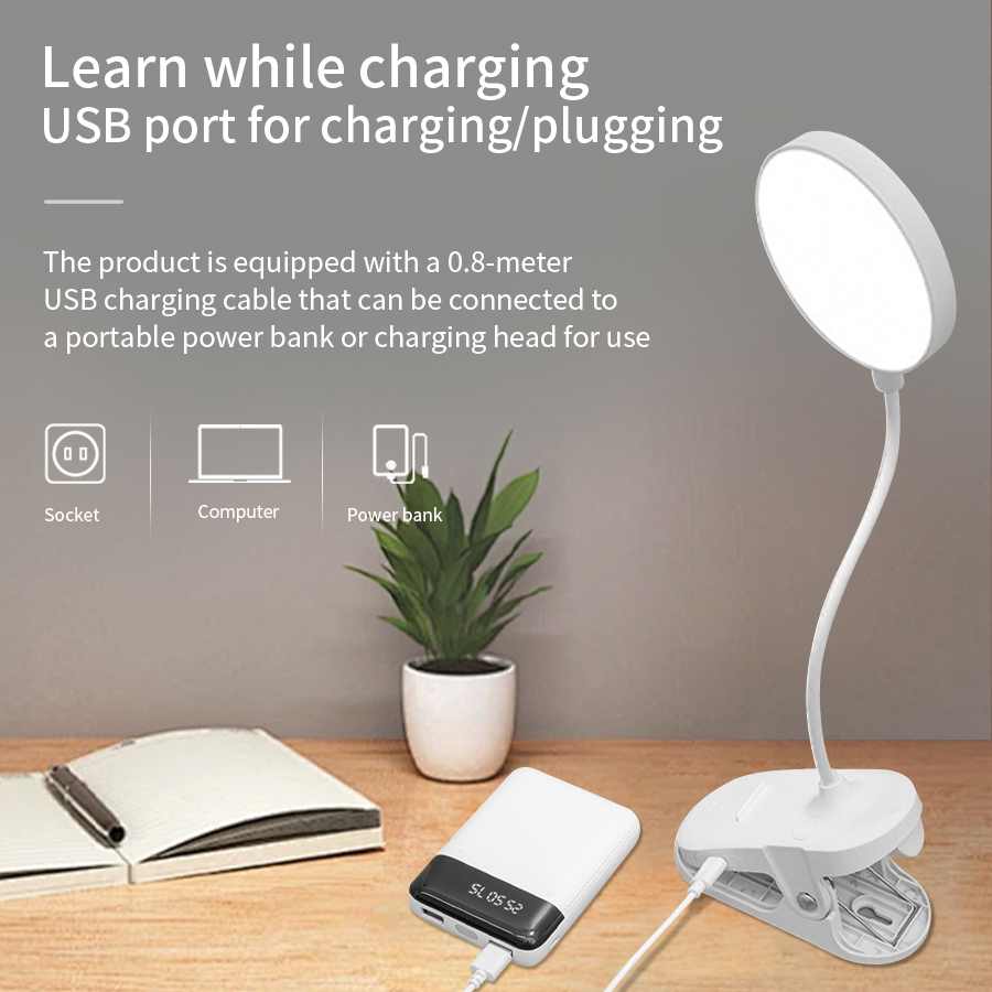 โคมไฟตั้งโต๊ะแบบหนีบ LED 360 ° - Desk Lamp Led บทวิจารณ์และราคา